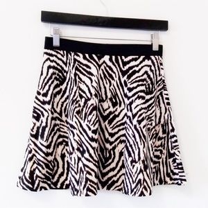 H&M Animal Print Flare Skirt